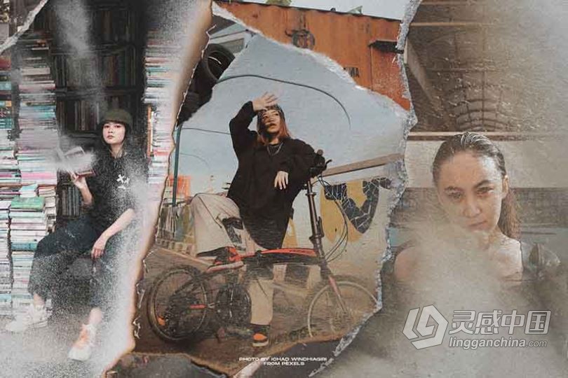 高清撕裂和烧毁的纸张纹理合集后期合成好素材  灵感中国网 www.lingganchina.com