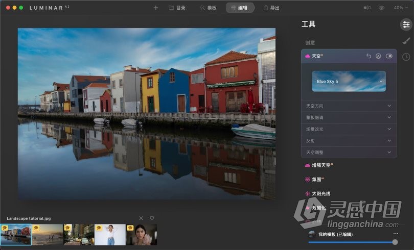 Luminar AI 1.4 for MAC汉化版|AI人工智能照片编辑修图PS插件Luminar AI for mac v1.4.0(9628)中文版  灵感中国网 www.lingganchina.com