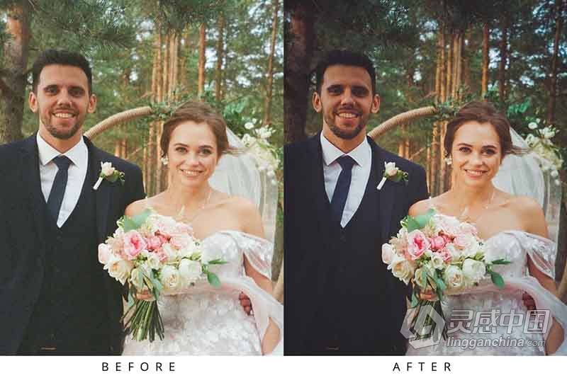 电影胶片婚礼人像Lightroom预设 Wedding Lightroom Presets  灵感中国网 www.lingganchina.com