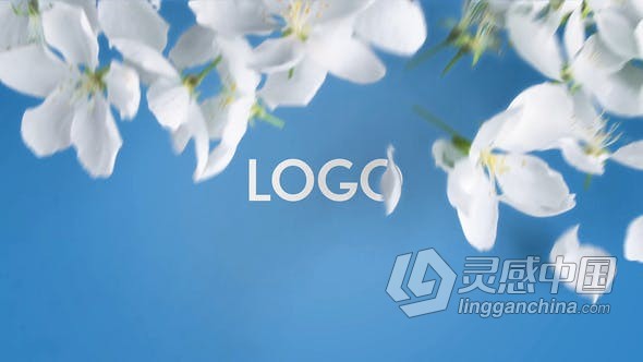 达芬奇模板 生态新鲜花卉花瓣动画LOGO视频片头制作 DaVinci Resolve模板 工程 文件  灵感中国网 www.lingganchina.com