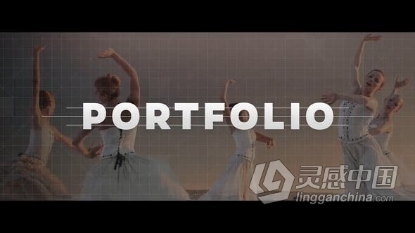 FCPX插件 Motion模板 网格背景图片文字开场视频片头制作  灵感中国网 www.lingganchina.com
