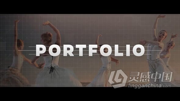 FCPX插件 Motion模板 网格背景图片文字开场视频片头制作  灵感中国社区 www.lingganchina.com