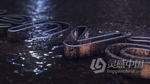 AE模板 3d黑暗地下水道毒液动画元素演绎网络游戏标志LOGO AE工程 AE文件  灵感中国网 www.lingganchina.com
