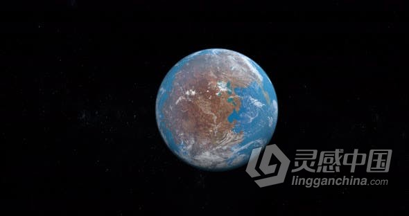 视频素材 盘古地球超大陆慢慢靠边地球表面动画效果4K视频素材下载  灵感中国网 www.lingganchina.com