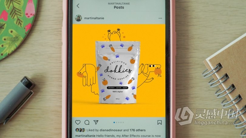 AE教程 AE食品海报广告动画制作工作流程视频教程  灵感中国网 www.lingganchina.com