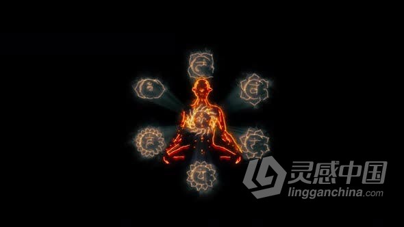 视频素材 曼陀罗脉轮符号卓罗穴身体觉醒治愈视觉效果动画视频素材下载  灵感中国网 www.lingganchina.com