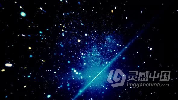 视频素材 星系空间占星术天文学银河闪光超空间粒子动画背景4K视频素材下载  灵感中国网 www.lingganchina.com