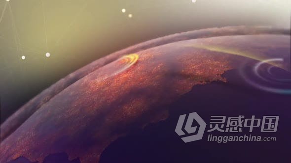 视频素材 数字世界地图计算机新闻介绍地球背景动画视频素材下载  灵感中国网 www.lingganchina.com