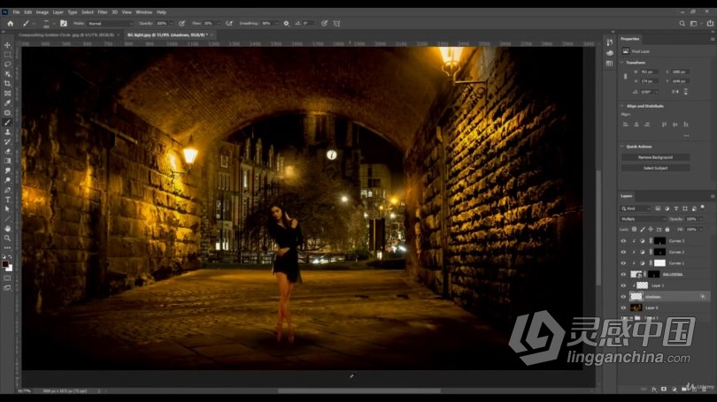 PS教程 Photoshop 20个素材合成图像修饰技能训练视频教程 中文字幕  灵感中国网 www.lingganchina.com