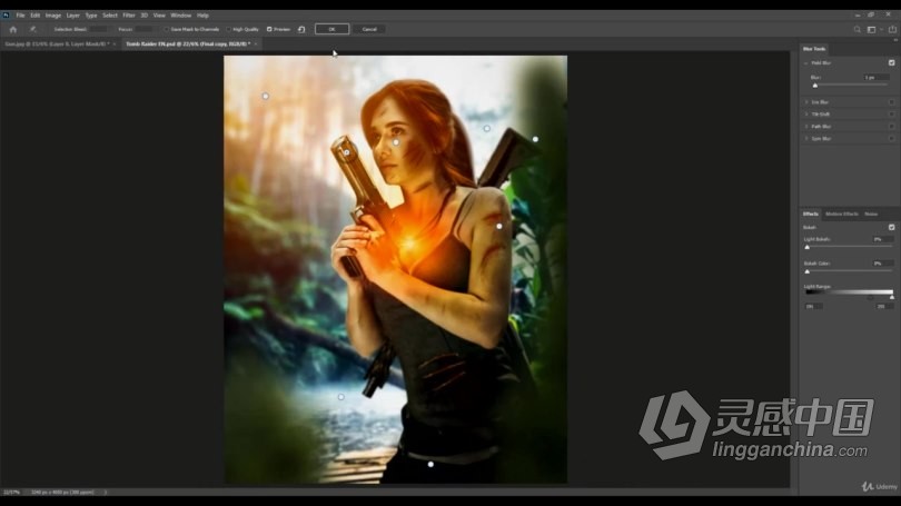 PS教程 Photoshop 20个素材合成图像修饰技能训练视频教程 中文字幕  灵感中国网 www.lingganchina.com