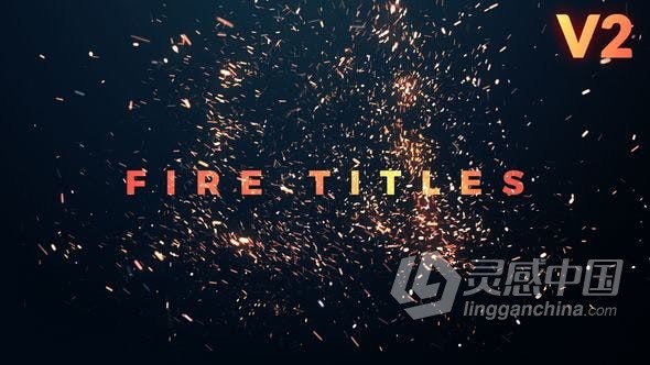 PR模板 爆炸火花粒子动画效果文字标题预告片制作 PR工程 PR预设 Premiere文件下载  灵感中国网 www.lingganchina.com