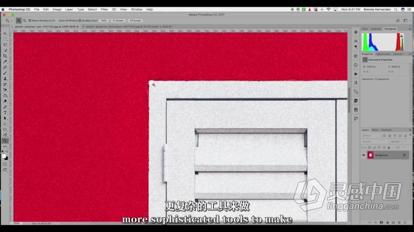 PS教程 PS使用选择工具背景去除技巧视频教程 中文字幕  灵感中国网 www.lingganchina.com