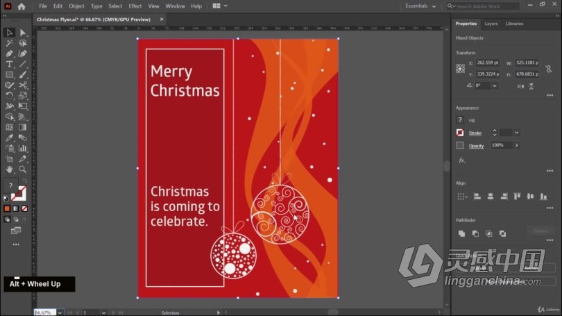 AI教程 Illustrator CC 2021大师班课程训练视频教程  灵感中国网 www.lingganchina.com