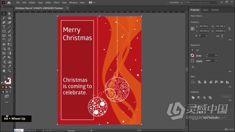 AI教程 Illustrator CC 2021大师班课程训练视频教程  灵感中国社区 www.lingganchina.com