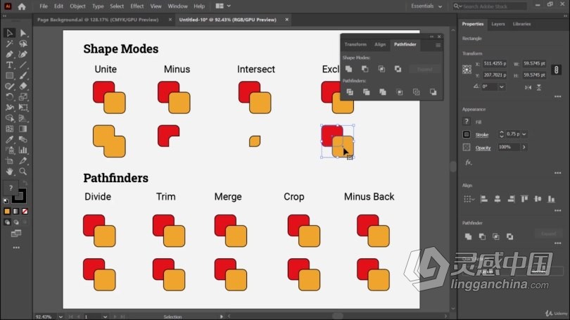 AI教程 Illustrator CC 2021大师班课程训练视频教程  灵感中国社区 www.lingganchina.com