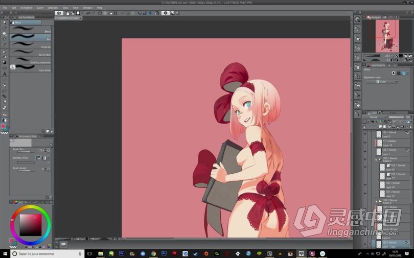 绘画教程 Clip Studio Paint动漫萝莉角色数字绘画实例训练视频教程  灵感中国网 www.lingganchina.com