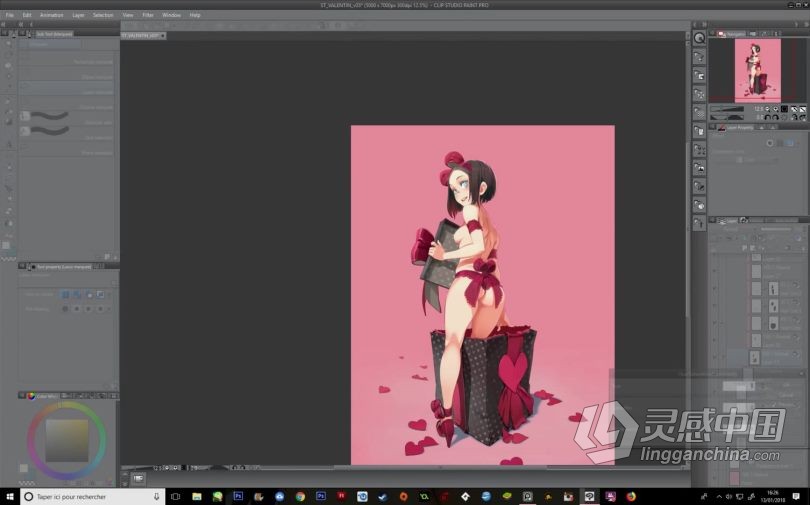 绘画教程 Clip Studio Paint动漫萝莉角色数字绘画实例训练视频教程  灵感中国网 www.lingganchina.com