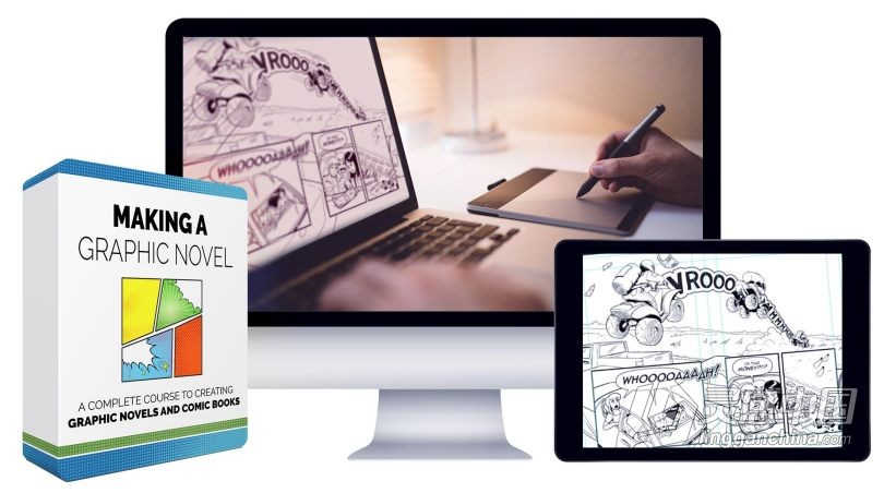 绘画教程 漫画书籍从绘画到出版印刷全流程视频教程 Bloop Animation – Making a Graphic Novel  灵感中国网 www.lingganchina.com