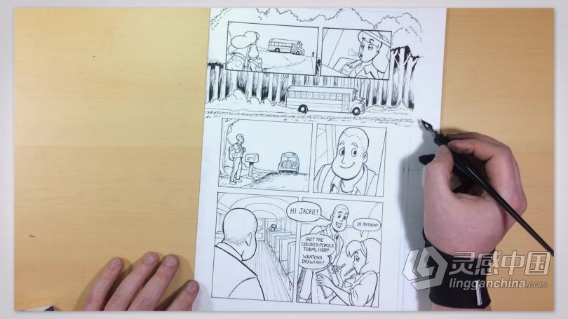 绘画教程 漫画书籍从绘画到出版印刷全流程视频教程 Bloop Animation – Making a Graphic Novel  灵感中国网 www.lingganchina.com