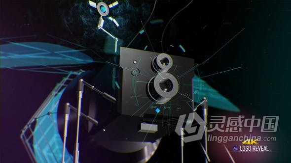 AE模板 数字故障元素高科技科幻纳米机器人动画展示网络安全数据流编程标志 AE工程 AE文件下载  灵感中国网 www.lingganchina.com