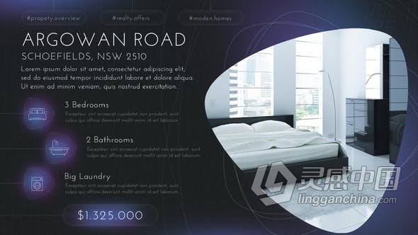 AE模板 流动线条玻璃质感房地产装修公司宣传含35个实用房地产简笔划图标 AE工程 AE文件下载  灵感中国网 www.lingganchina.com
