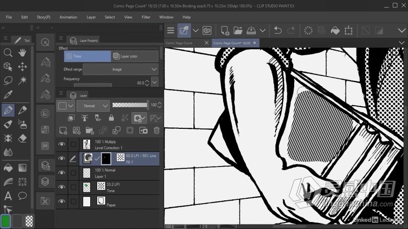 绘画教程 Clip Studio Paint创作漫画书效果绘画技巧视频教程  灵感中国网 www.lingganchina.com