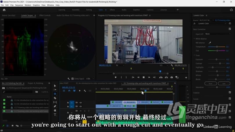 Pr教程 Premiere Pro企业宣传视频后期制作技术视频教程 中文字幕  灵感中国网 www.lingganchina.com