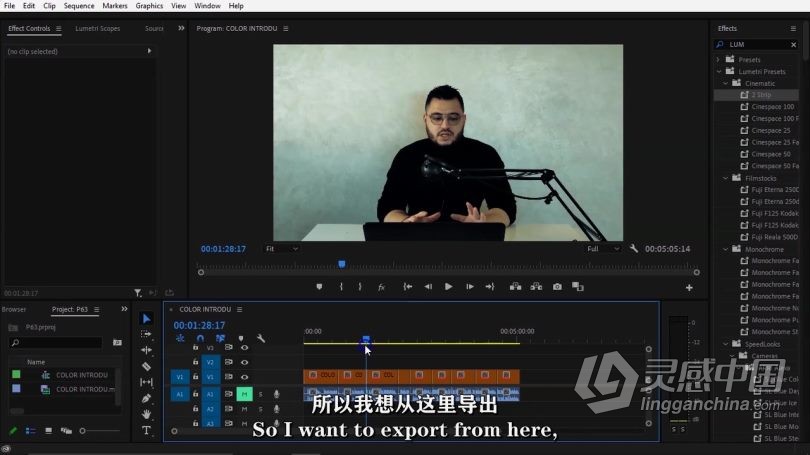 Pr教程 Premiere Pro创意视频编辑技巧视频教程 中文字幕  灵感中国网 www.lingganchina.com
