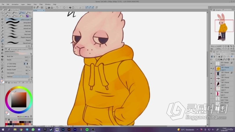 绘画教程 Clip Studio Paint数字绘画从入门到精通视频教程  灵感中国网 www.lingganchina.com