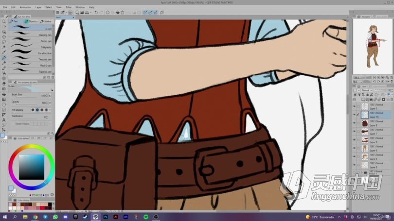 绘画教程 Clip Studio Paint数字绘画从入门到精通视频教程  灵感中国网 www.lingganchina.com