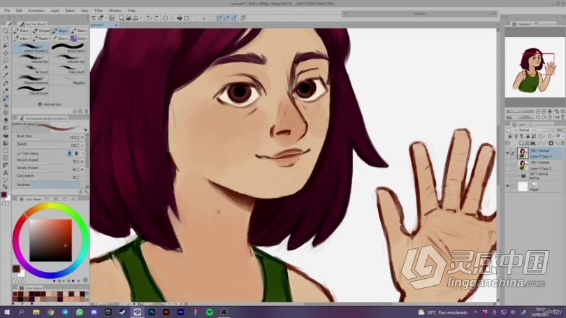 绘画教程 Clip Studio Paint数字绘画从入门到精通视频教程  灵感中国网 www.lingganchina.com