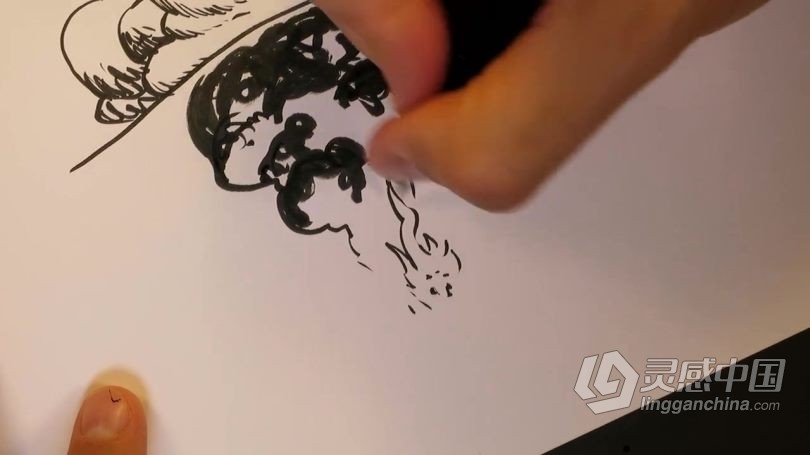绘画教程 欧美墨水笔传统绘画训练视频教程  灵感中国网 www.lingganchina.com