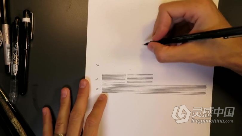 绘画教程 欧美墨水笔传统绘画训练视频教程  灵感中国网 www.lingganchina.com