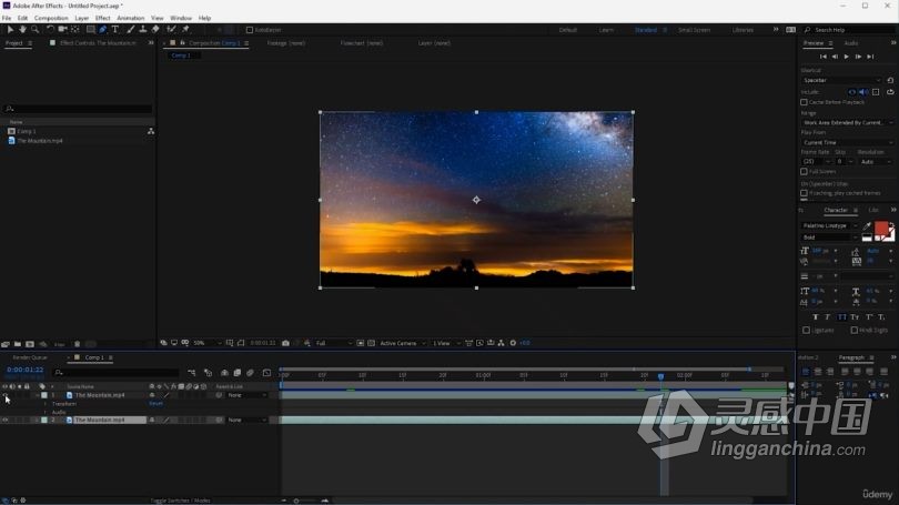AE教程 AE创建专业VFX和遮罩后期制作视觉特效工作流程视频教程  灵感中国网 www.lingganchina.com