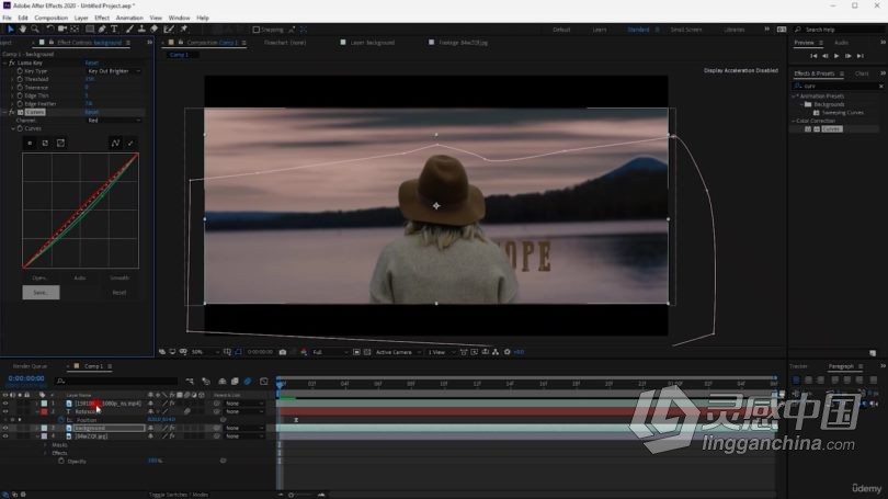 AE教程 AE创建专业VFX和遮罩后期制作视觉特效工作流程视频教程  灵感中国网 www.lingganchina.com
