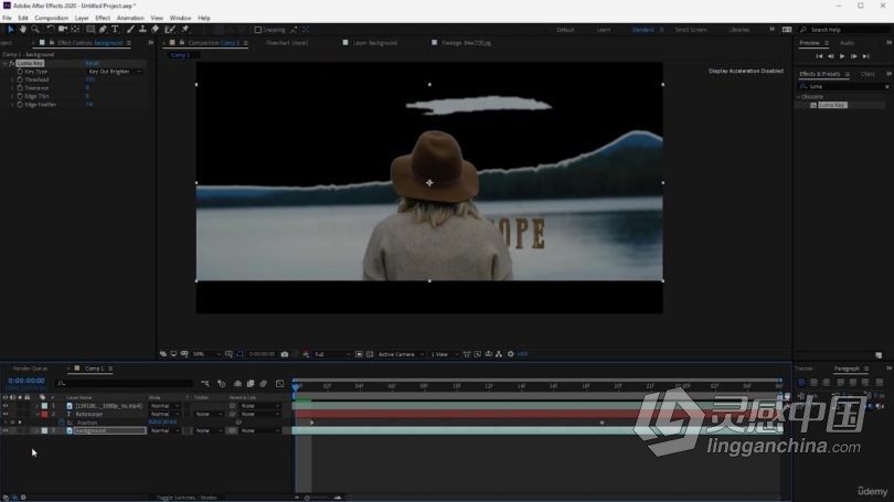 AE教程 AE创建专业VFX和遮罩后期制作视觉特效工作流程视频教程  灵感中国网 www.lingganchina.com