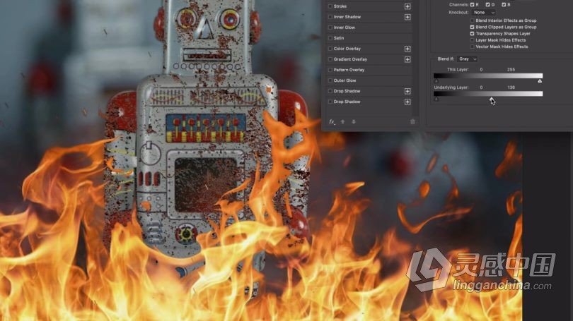 PS教程 PS初学者基础使用图层蒙版工具创建图像工作流程视频教程  灵感中国网 www.lingganchina.com