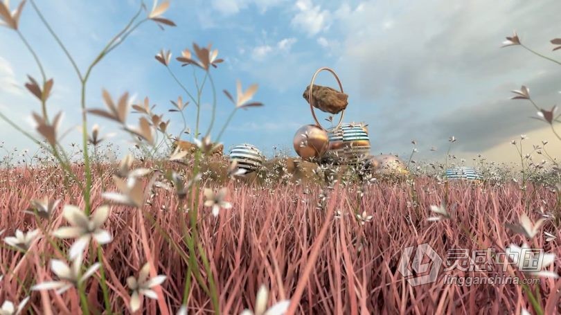 C4D教程 Cinema 4D创意景观插画实例制作视频教程  灵感中国网 www.lingganchina.com
