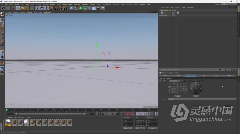 C4D教程 Cinema 4D创意景观插画实例制作视频教程  灵感中国网 www.lingganchina.com