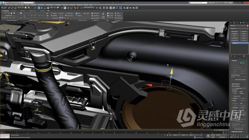 3dsMax教程 3dsMax机械硬表面建模概念艺术设计大师级视频教程  灵感中国网 www.lingganchina.com