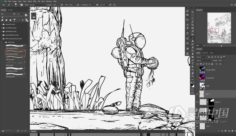 Zbrush教程 Zbrush概念艺术插画大师级制作视频教程 Zbrush For Illustrators  灵感中国网 www.lingganchina.com