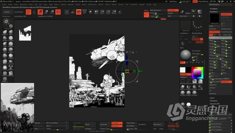 Zbrush教程 Zbrush概念艺术插画大师级制作视频教程 Zbrush For Illustrators  灵感中国网 www.lingganchina.com