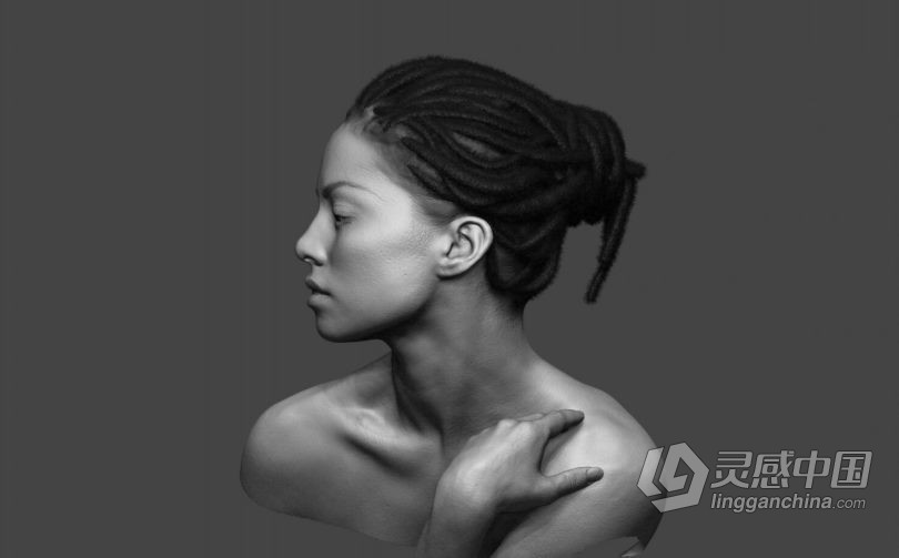 Zbrush教程 Zbrush头发脏辫发型实例制作训练视频教程  灵感中国网 www.lingganchina.com