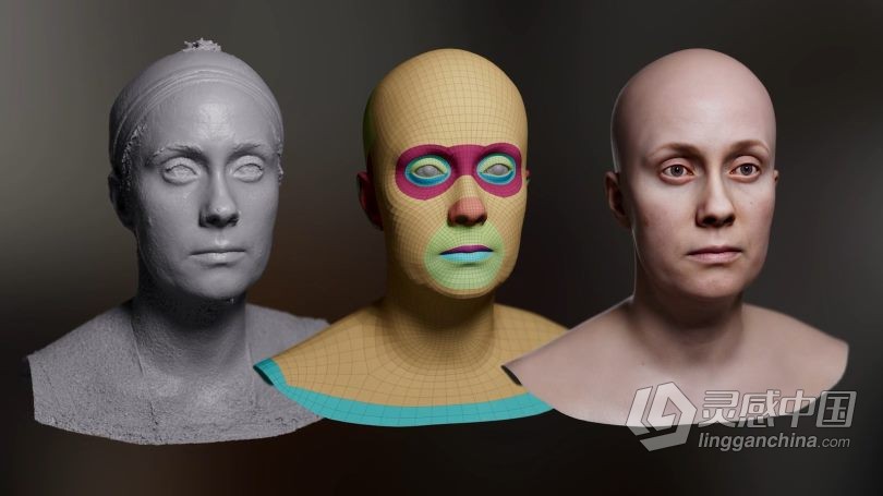 Zbrush教程 Zbrush单相机扫描摄影测量数字角色模型制作视频教程  灵感中国网 www.lingganchina.com