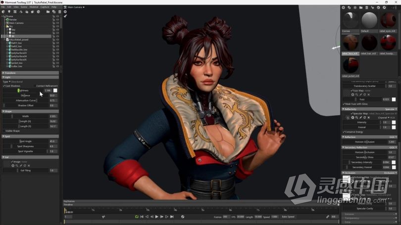 Zbrush教程 游戏角色超详细实例制作全流程视频教程中文字幕  灵感中国网 www.lingganchina.com