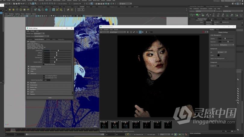 Zbrush教程 Zbrush逼真角色创建立体模型全流程视频教程  灵感中国网 www.lingganchina.com