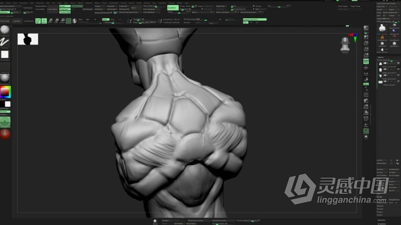 Zbrush教程 ZBrush机甲战士硬表面建模实例制作视频教程  灵感中国社区 www.lingganchina.com