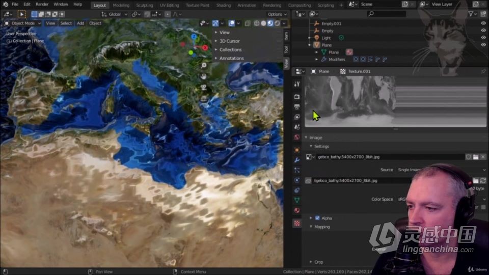 Blender地球地形地貌实例制作训练视频教程中文字幕  灵感中国社区 www.lingganchina.com