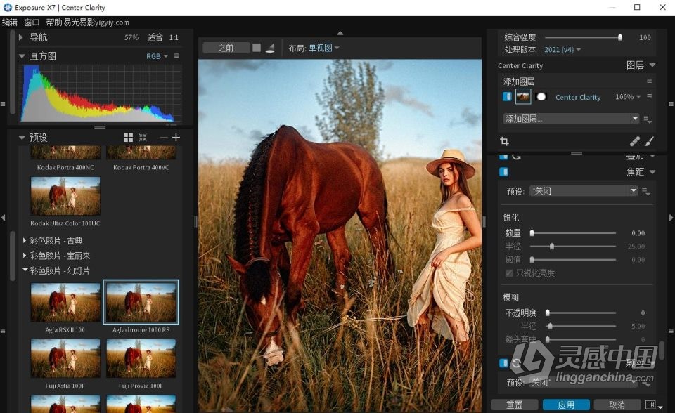 摄影无损RAW照片编辑器PS插件 Exposure X7 7.1.0.134 WIN中文汉化版  灵感中国网 www.lingganchina.com