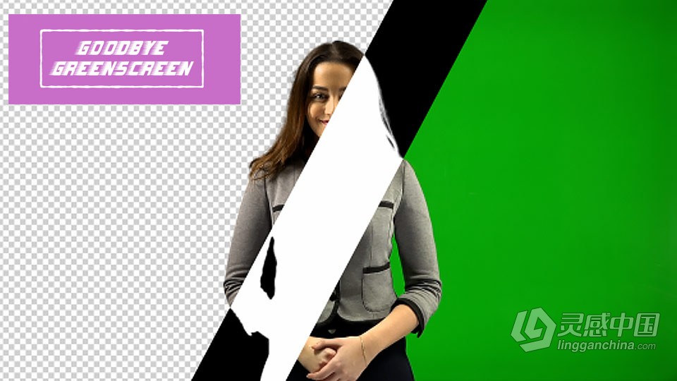 人工智能背景遮罩抠像颜色键控AE/PR插件 Goodbye Greenscreen v1.5.1 CPU/GPU Win  灵感中国网 www.lingganchina.com